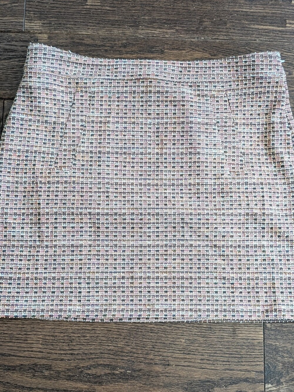 LOFT Tweed Mini Skirt Pink And Black